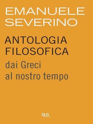 cover image of Antologia filosofica